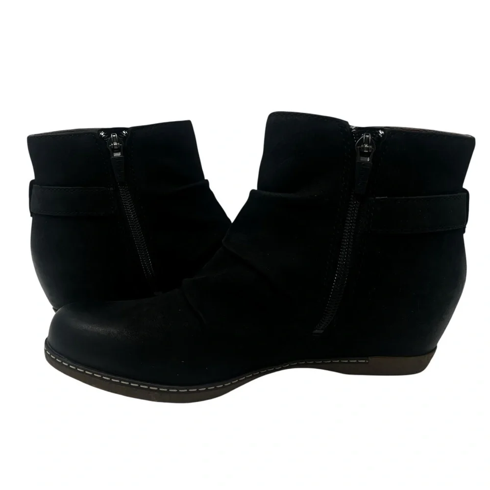 Dansko Black Ankle Booties with Buckle
